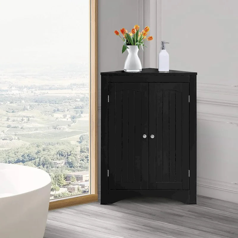 Classic Stylish Wooden Corner Storage Cabinet, For Indoor Use