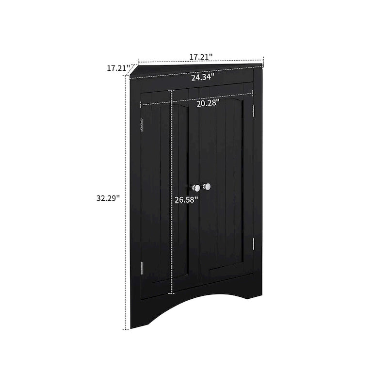 Classic Stylish Wooden Corner Storage Cabinet, For Indoor Use