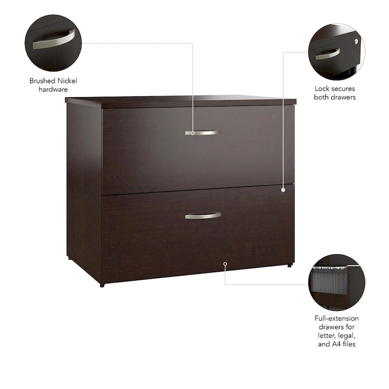 2-Drawer Lateral File Cabinet, Fully Assembled