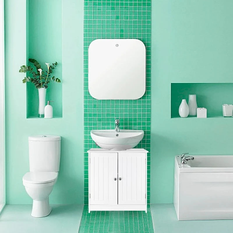 23 Bathroom Wood Vanity Storage Wall Mounted 2 Door Floor Cabinet
