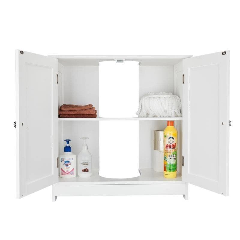23 Bathroom Wood Vanity Storage Wall Mounted 2 Door Floor Cabinet
