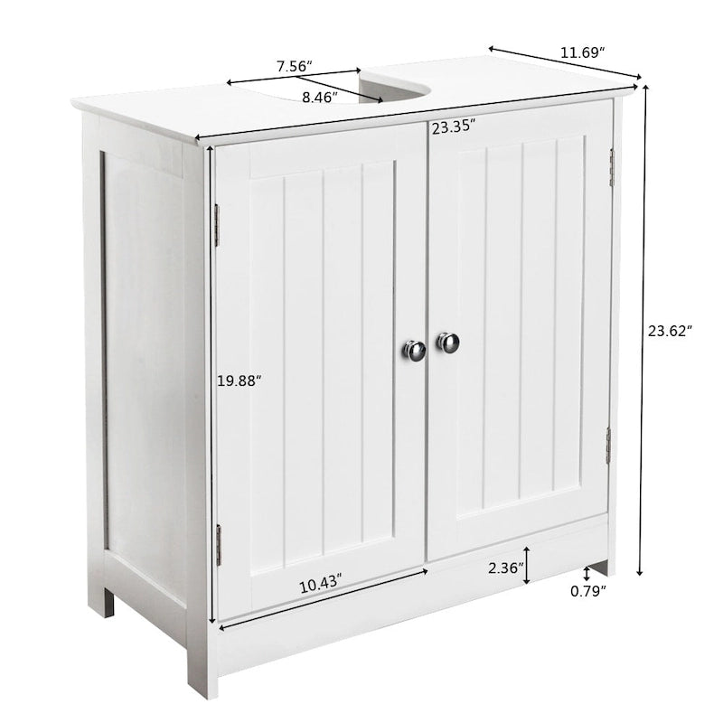 23 Bathroom Wood Vanity Storage Wall Mounted 2 Door Floor Cabinet