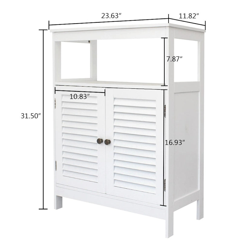 31.5" Two-Door Bathroom Cabinet, White