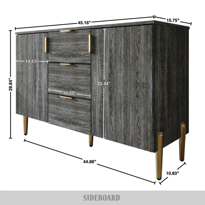 Luxurious Clean-Lines Sideboard