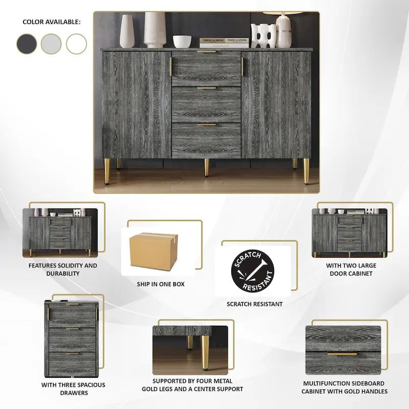 Luxurious Clean-Lines Sideboard
