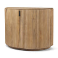 Light Brown Solid Wood Accent Cabinet