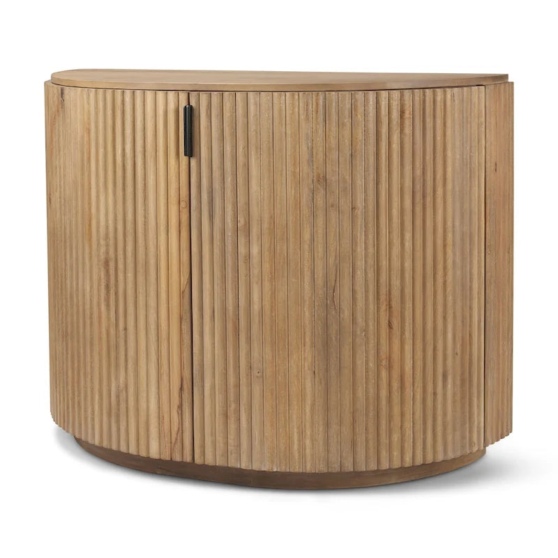 Light Brown Solid Wood Accent Cabinet