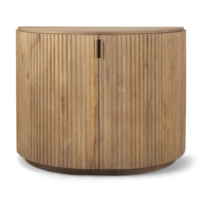 Light Brown Solid Wood Accent Cabinet