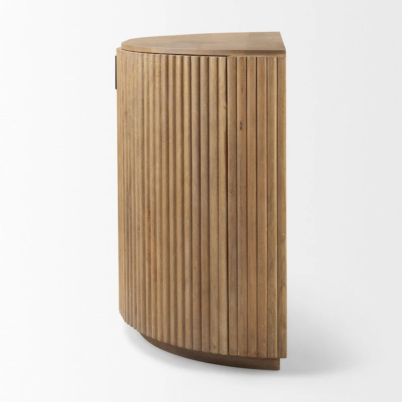 Light Brown Solid Wood Accent Cabinet