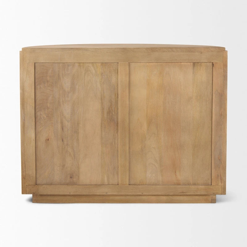 Light Brown Solid Wood Accent Cabinet