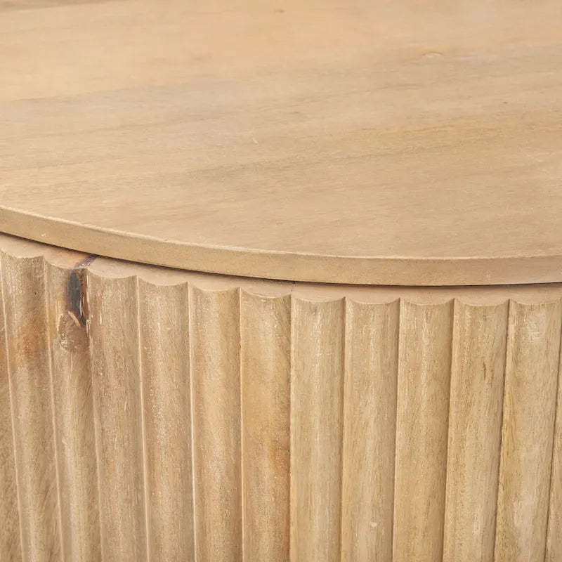 Light Brown Solid Wood Accent Cabinet
