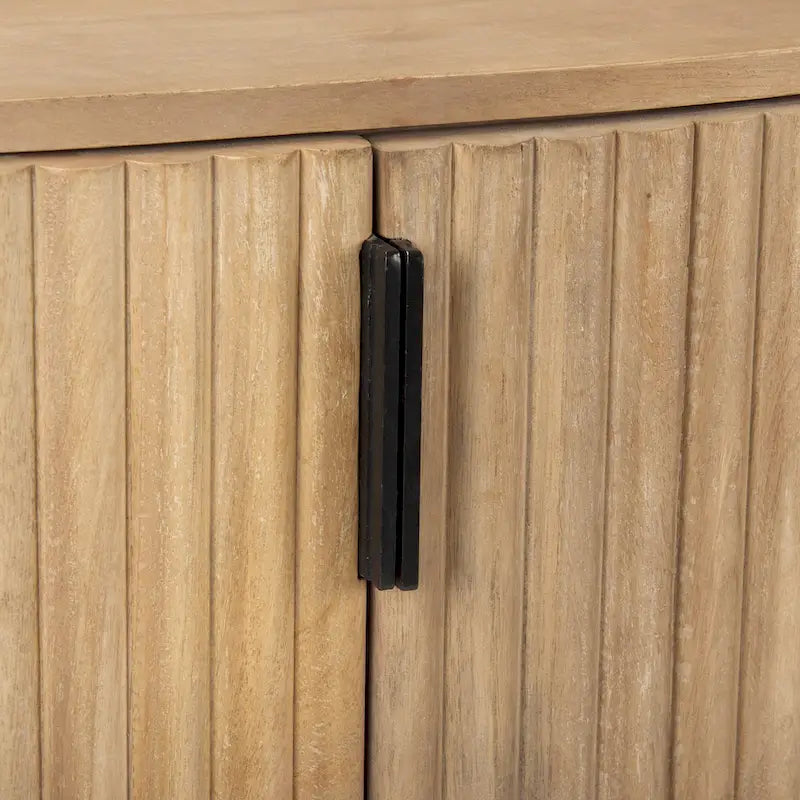 Light Brown Solid Wood Accent Cabinet