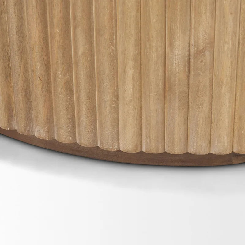 Light Brown Solid Wood Accent Cabinet