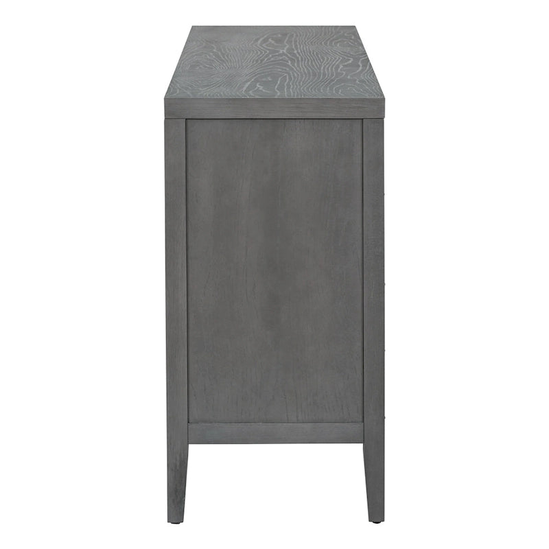 Sideboarddoor with Circular Groove Design Round Metal Door Handle - N/A