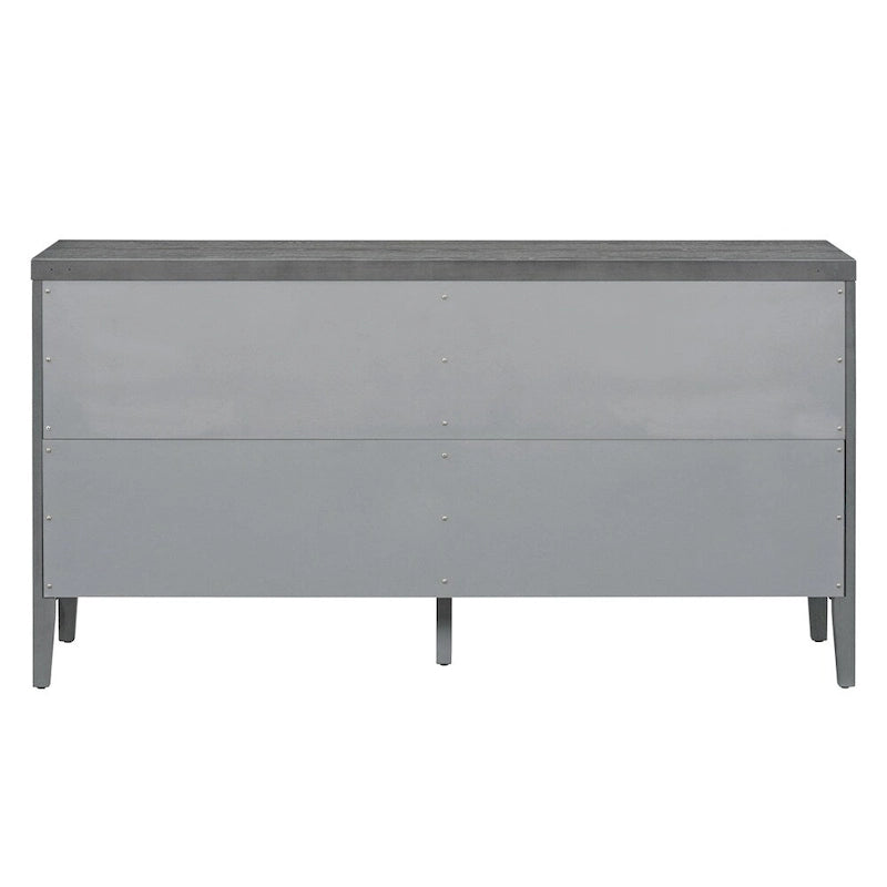 Sideboarddoor with Circular Groove Design Round Metal Door Handle - N/A