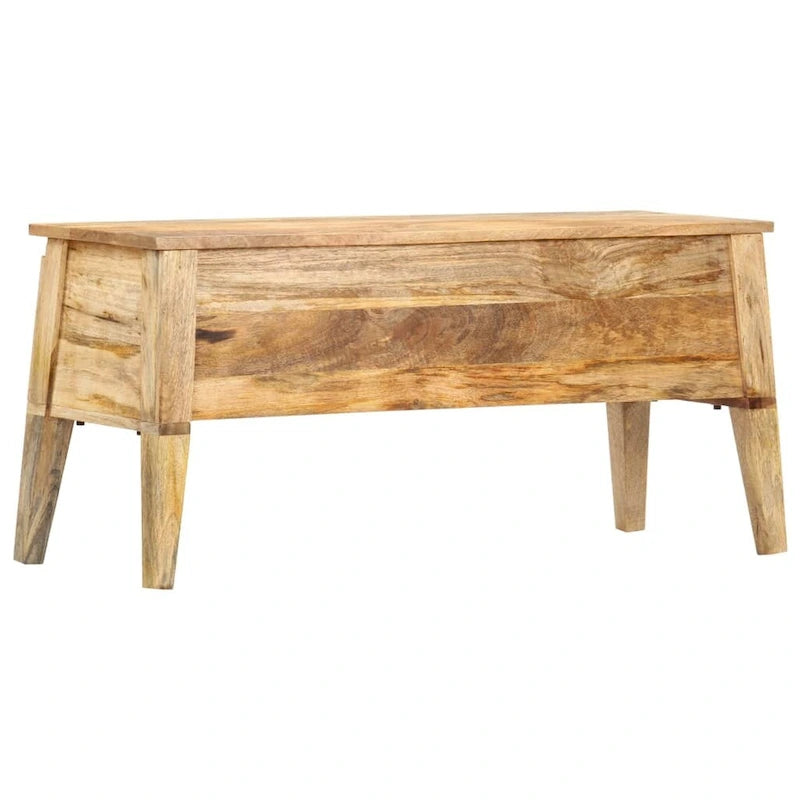 vidaXL Storage Box 39x13.8x18.9 Solid Mango Wood