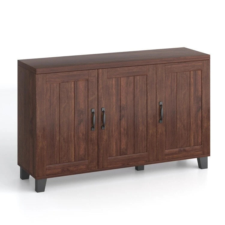 3-Door Buffet Sideboard with Adjustable Shelves and Anti-Tipping Kits - 45 x 13 x 28 (L x W x H)