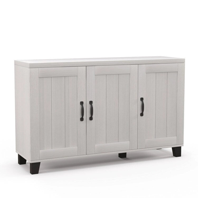 3-Door Buffet Sideboard with Adjustable Shelves and Anti-Tipping Kits - 45 x 13 x 28 (L x W x H)
