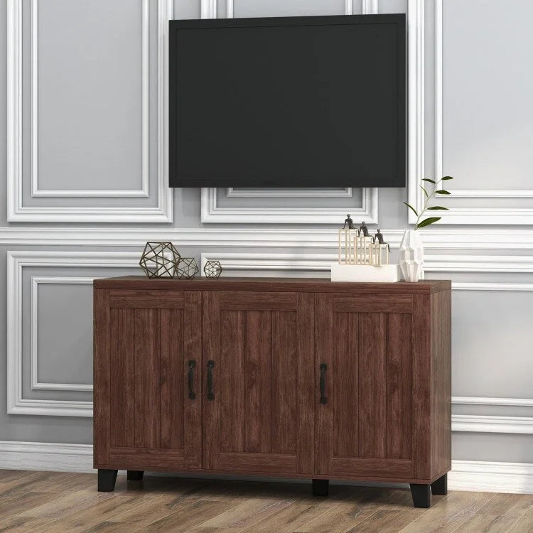 3-Door Buffet Sideboard with Adjustable Shelves and Anti-Tipping Kits - 45 x 13 x 28 (L x W x H)