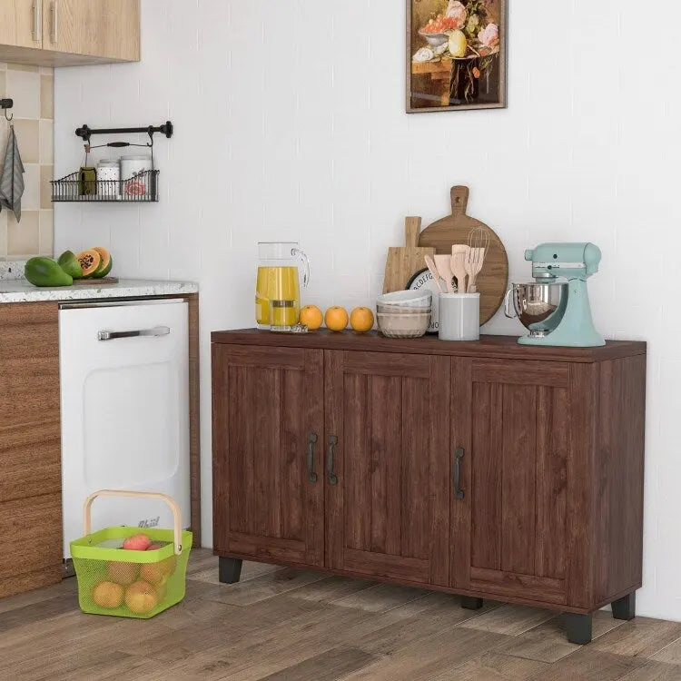 3-Door Buffet Sideboard with Adjustable Shelves and Anti-Tipping Kits - 45 x 13 x 28 (L x W x H)