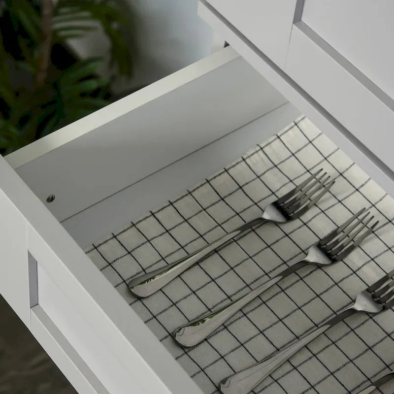 Modern Kitchen Pantry Freestanding Cabinet Cupboard with Doors and Drawer, Adjustable Shelving, Grey