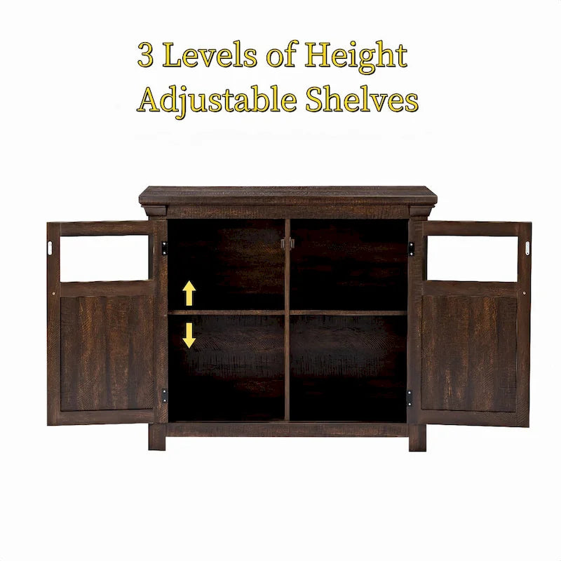 38 Farmhouse 2 Doors Cabinet Large Buffet Sideboard Cabinet - N/A