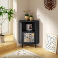 Side Cabinet with Storage, Modern Free Standing Buffet Sideboard with Metal Base