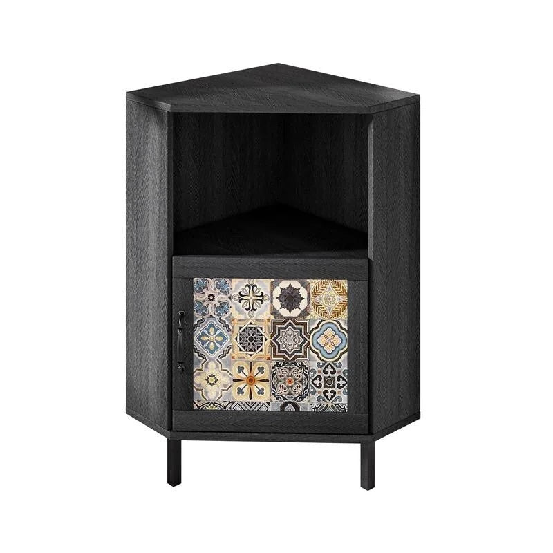 Side Cabinet with Storage, Modern Free Standing Buffet Sideboard with Metal Base