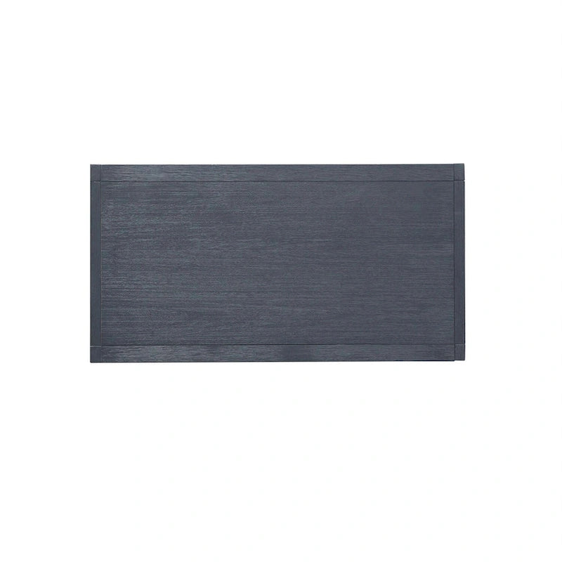 Wire Brushed Denim, White & Black Accent Cabinet