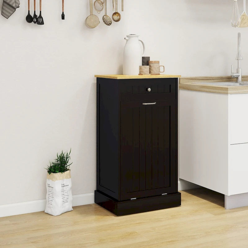 One Drawers and One-Compartment Tilt-Out Trash Cabinet Kitchen Trash Cabinet, suitable for Kitchen