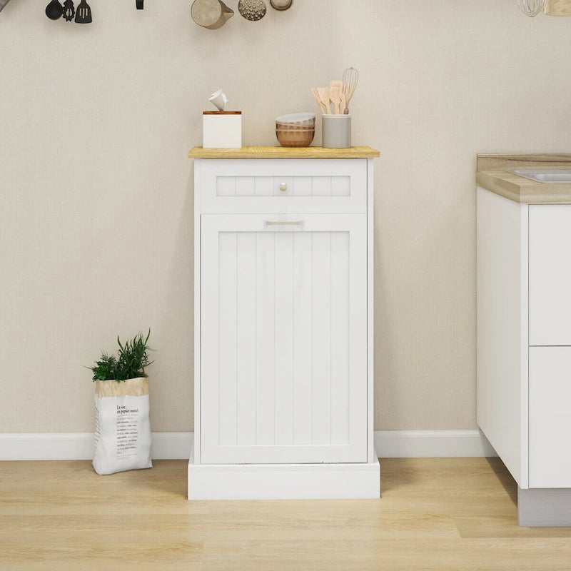 One Drawers and One-Compartment Tilt-Out Trash Cabinet Kitchen Trash Cabinet, suitable for Kitchen