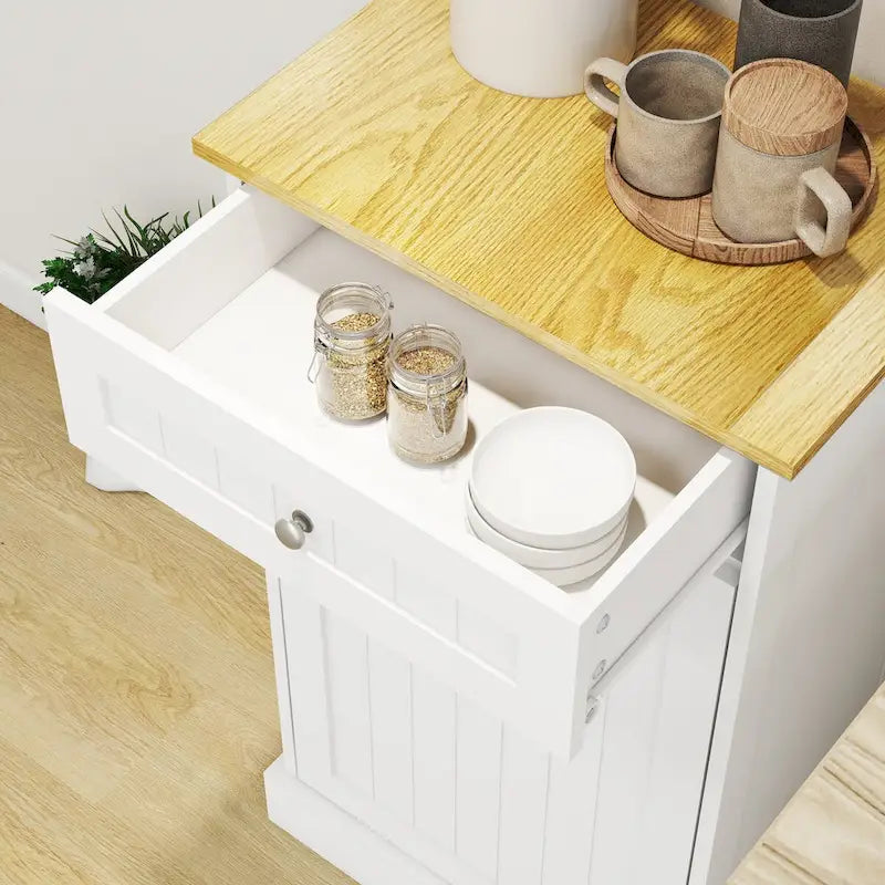 One Drawers and One-Compartment Tilt-Out Trash Cabinet Kitchen Trash Cabinet, suitable for Kitchen
