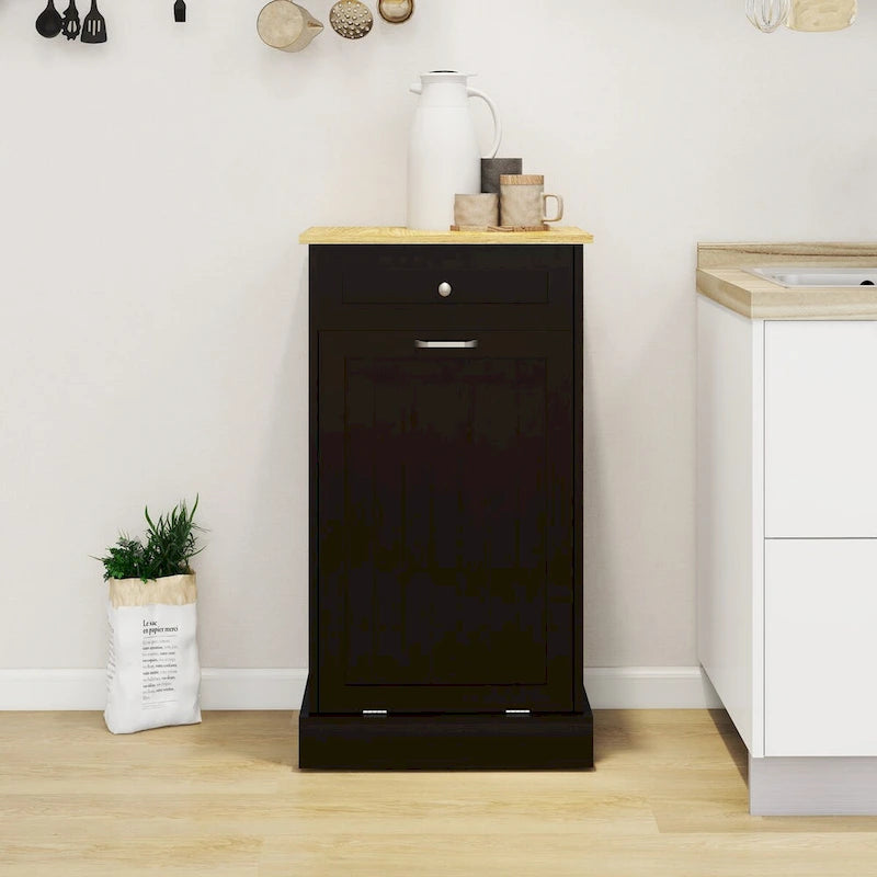 One Drawers and One-Compartment Tilt-Out Trash Cabinet Kitchen Trash Cabinet, suitable for Kitchen