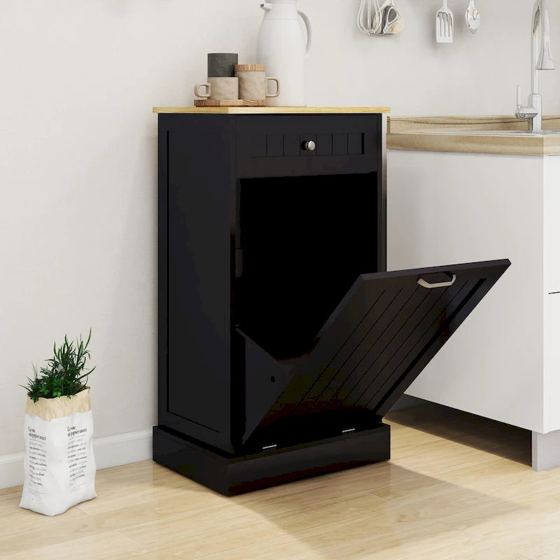 One Drawers and One-Compartment Tilt-Out Trash Cabinet Kitchen Trash Cabinet, suitable for Kitchen