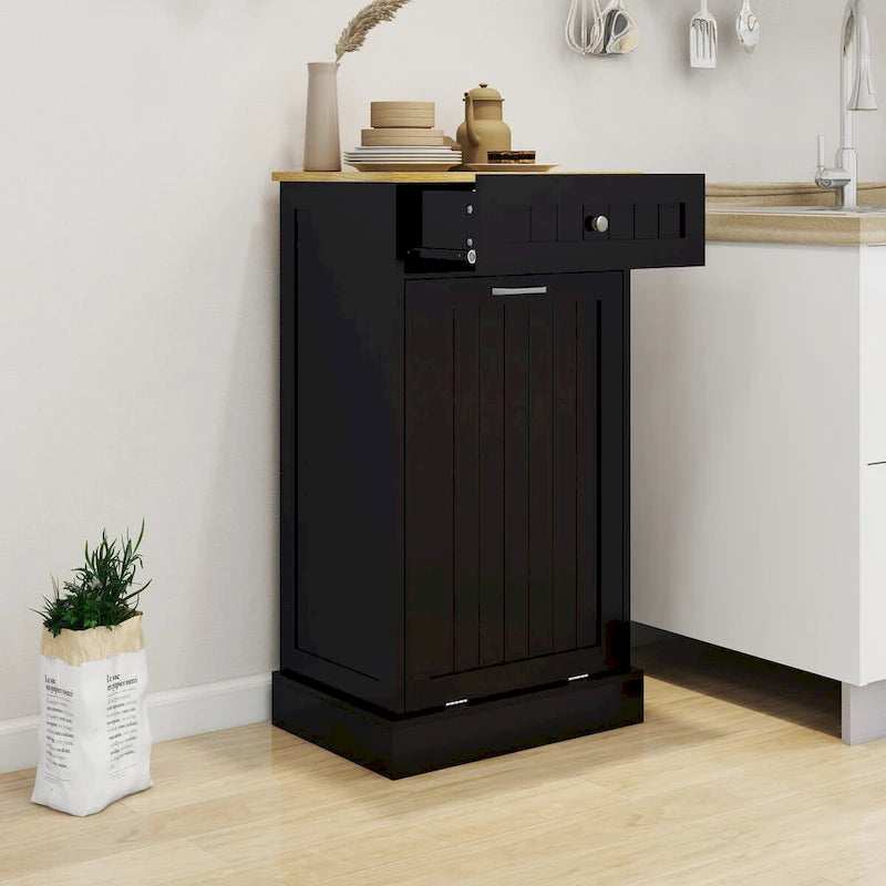 One Drawers and One-Compartment Tilt-Out Trash Cabinet Kitchen Trash Cabinet, suitable for Kitchen