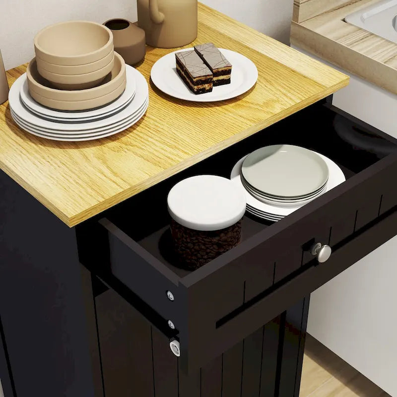 One Drawers and One-Compartment Tilt-Out Trash Cabinet Kitchen Trash Cabinet, suitable for Kitchen