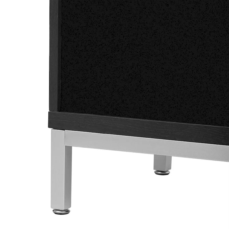 Accent Cabinet with Solid Wood Veneer and Metal Leg Frame - 34L x 15.5W x 31.9H