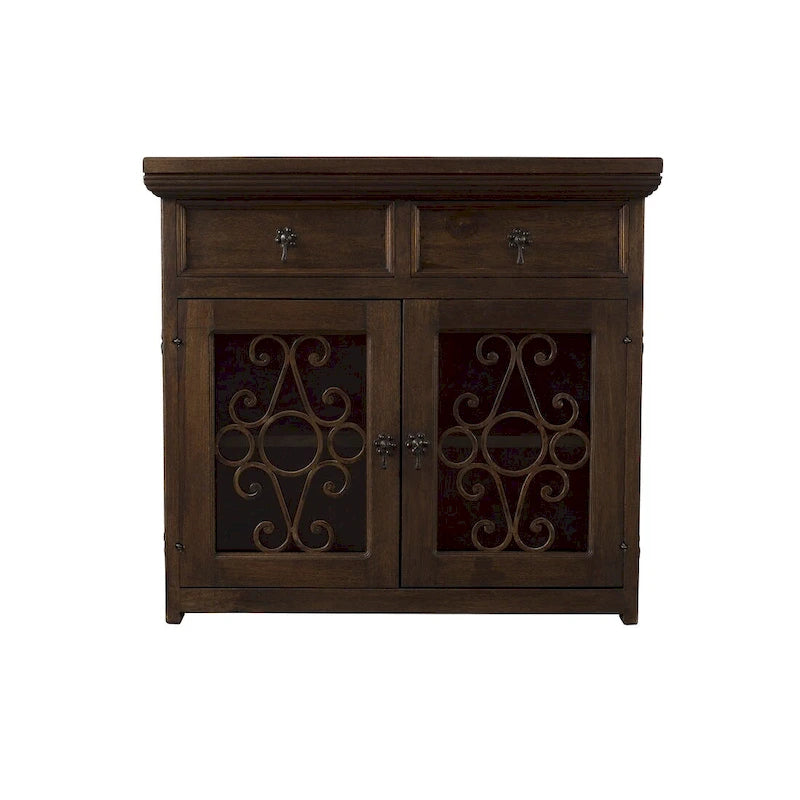 Handmade Solid Reclaimed Barn Wood & Wrought Iron Hardware Buffet & Sideboard 39 Width - N/A