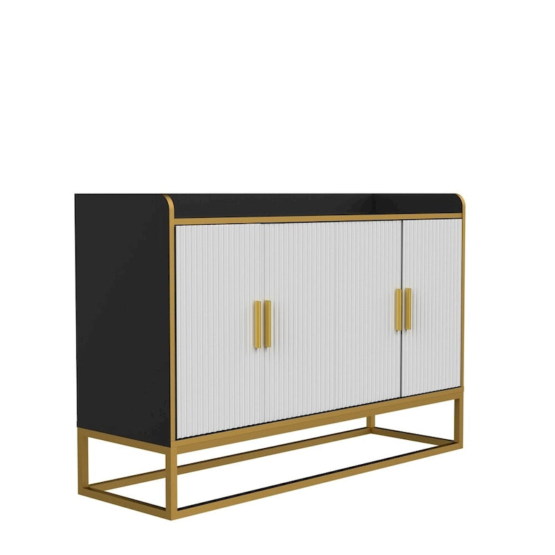 Modern Kitchen Buffet Storage Cabinet with Metal Legs