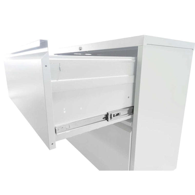 2-Drawers 14.96 W Metal Vertical File Cabinet with Lock Office Home Vertical File Cabinet for A4 Legal/Letter Size