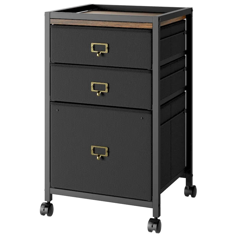 3 Drawers Under Desk Mobile File Cabinet with Wheels