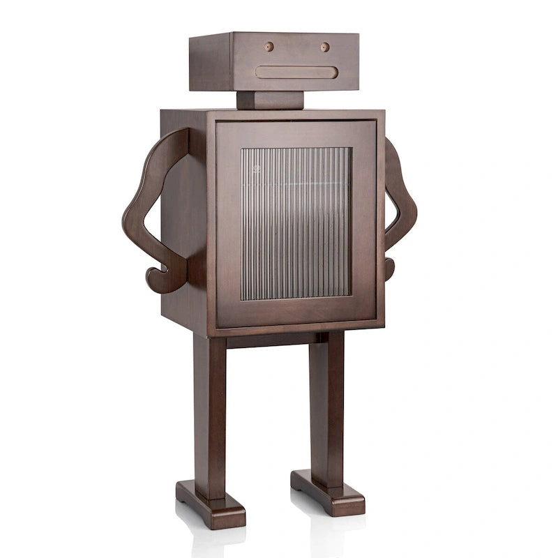 42 Robot Wooden Storage Cabinet Wine Rack