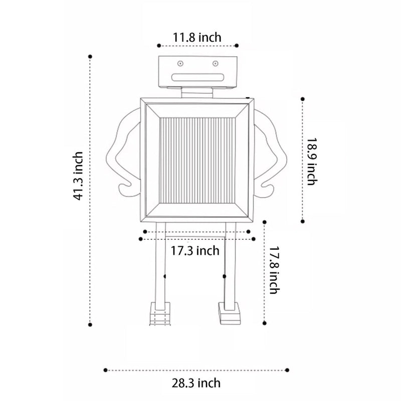 42 Robot Wooden Storage Cabinet Wine Rack