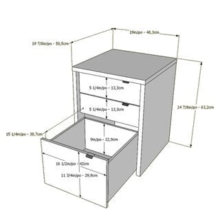 3-Drawer Filing Cabinet