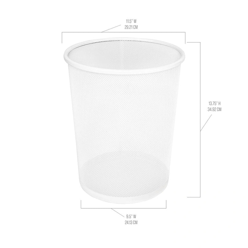 6 Gal. Round Mesh Wastebasket Recycling Bin (2-Pack)