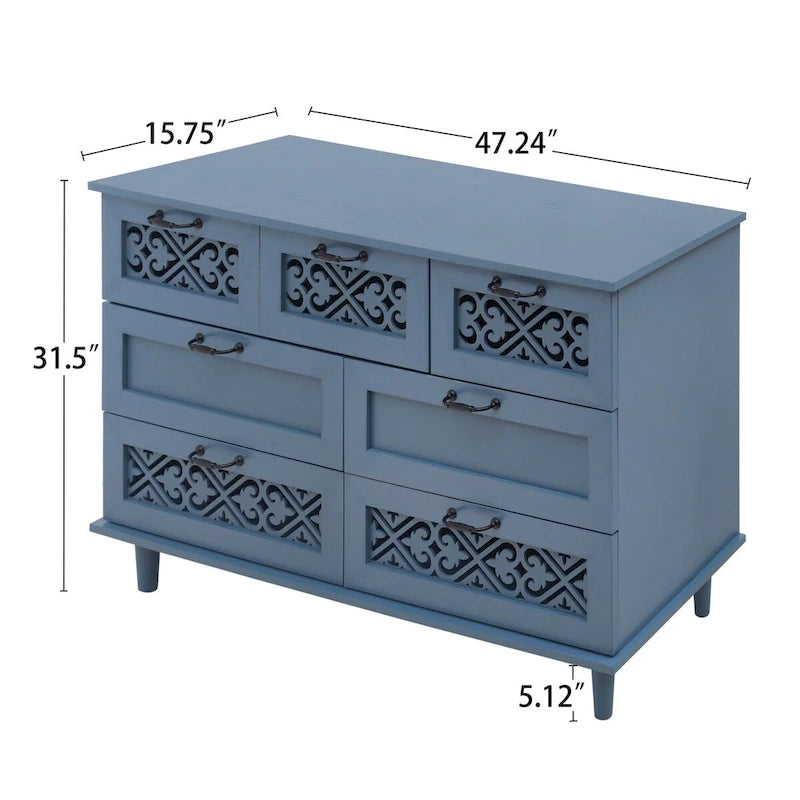 3-Door 3-Drawer Storage Cabinet for Bedroom