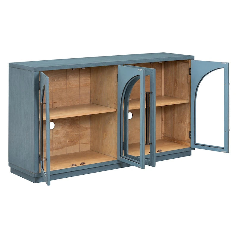 Sideboard with Metal Handles and Adjustable Shelves