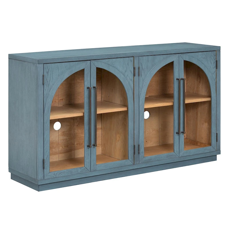 Sideboard with Metal Handles and Adjustable Shelves