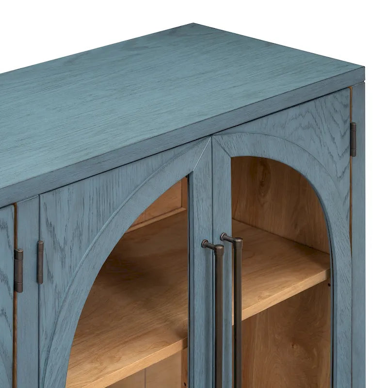 Sideboard with Metal Handles and Adjustable Shelves