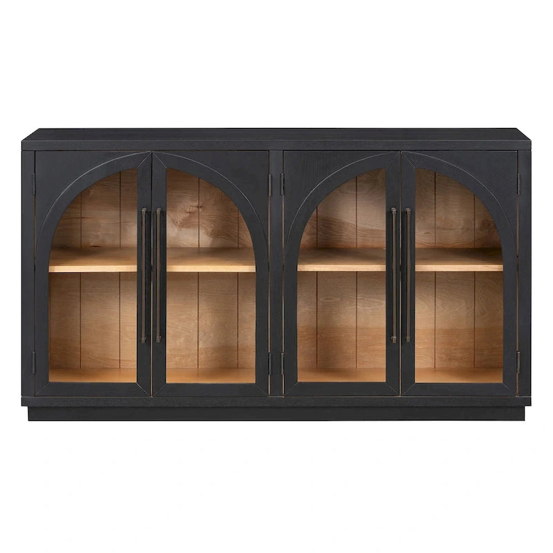 Sideboard with Metal Handles and Adjustable Shelves